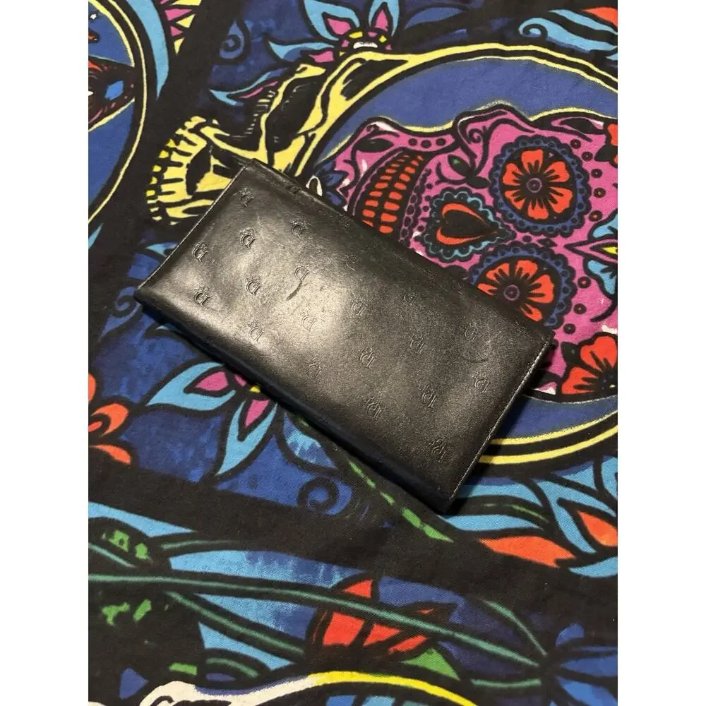 Christian Dior Vintage Black Byfold Leather Wallet. Flawed Check Pictures Usable